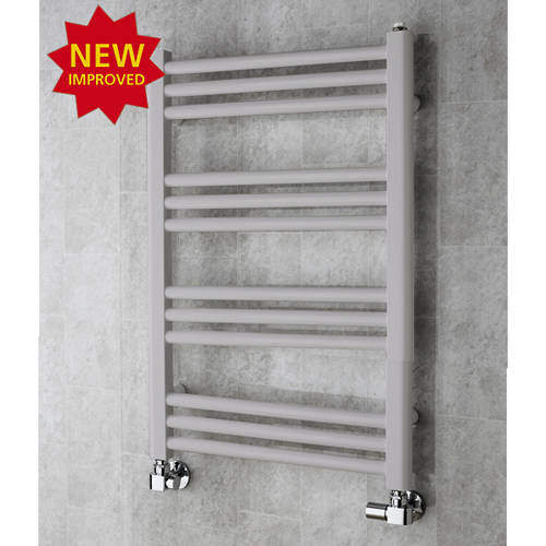 Colour Heated Ladder Rail & Wall Brackets 759x500 (White Aluminium).