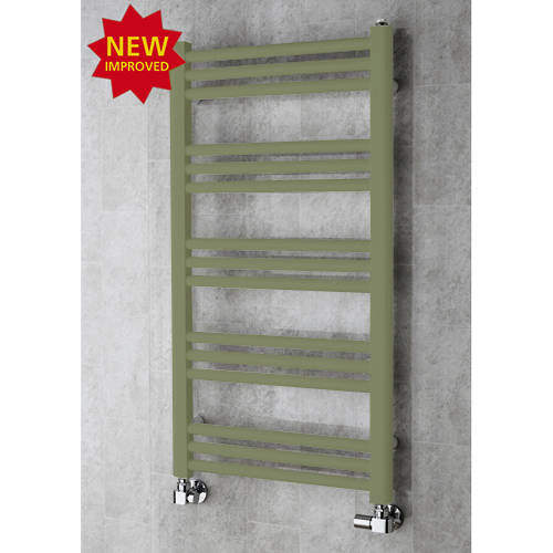 Colour Heated Ladder Rail & Wall Brackets 964x500 (Reed Green).