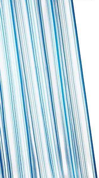 Croydex Textile Shower Curtain & Rings (Coastal Stripe, 1800mm).