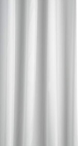 Croydex Textile Shower Curtain & Rings (White, 1800mm).