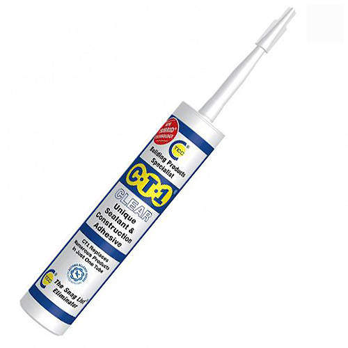 CT1 12 x Sealant & Construction Adhesive (12 Tubes, Clear Colour).