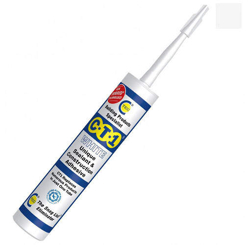 CT1 Sealant & Construction Adhesive (1 Tube, White Colour).