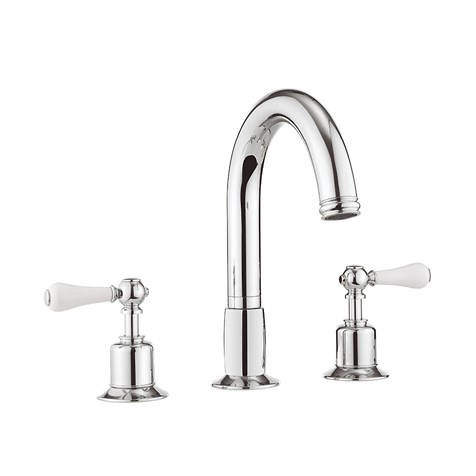 Crosswater Belgravia 3 Hole Bath Filler Tap (Lever, Chrome).