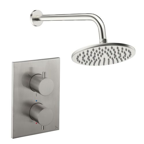 Crosswater MPRO Crossbox Shower Set 1 200mm (Brushed Nickel).