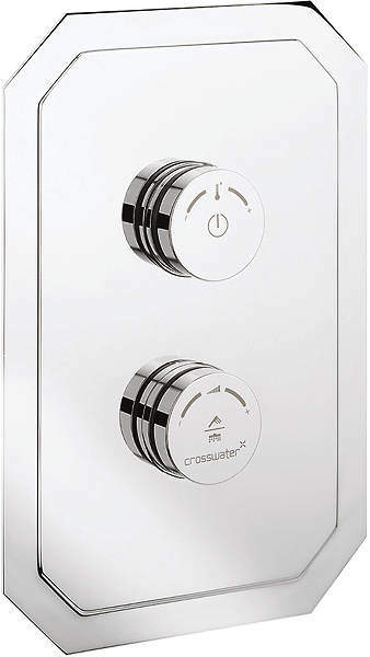 Crosswater Duo Digital Showers Traditional Hole Trim Plate (Chrome).