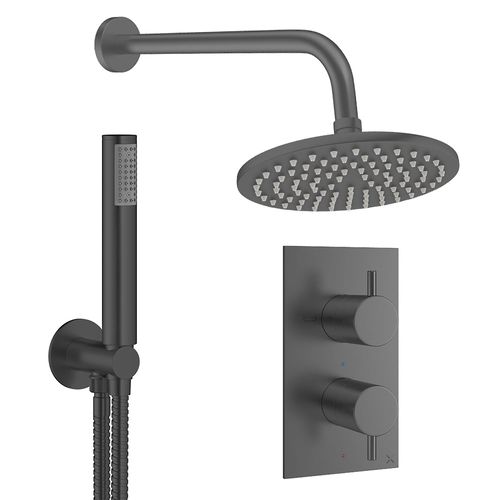 Crosswater MPRO Design Shower Set 3,  200mm Head & Handset (Slate).