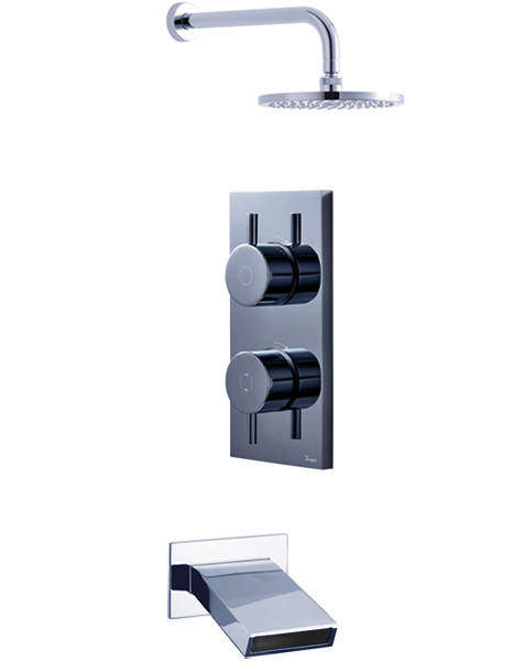 Crosswater Kai Lever Showers Digital Shower, Head & Slip Bath Spout (LP).