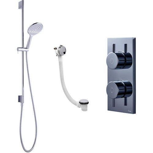 Crosswater Kai Lever Showers Digital Shower With Bath Filler & Kit (HP)