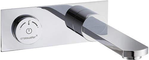 Crosswater Digital Basin Taps Wisp Digital Wall Mounted Basin Tap & Plate.