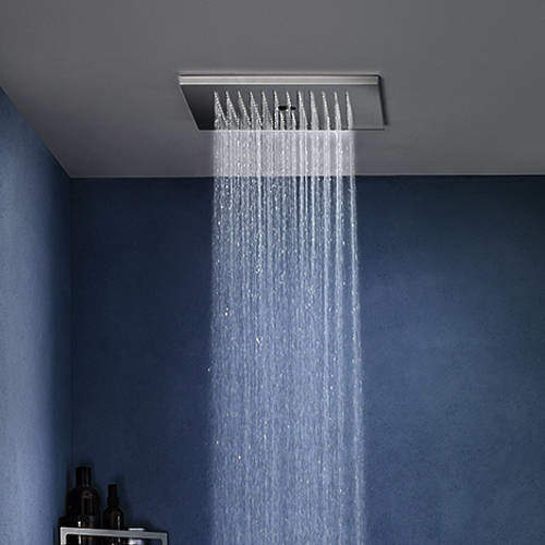 Crosswater Revive Twist Shower Head 380x380mm (2 Mode, Stainless Steel).
