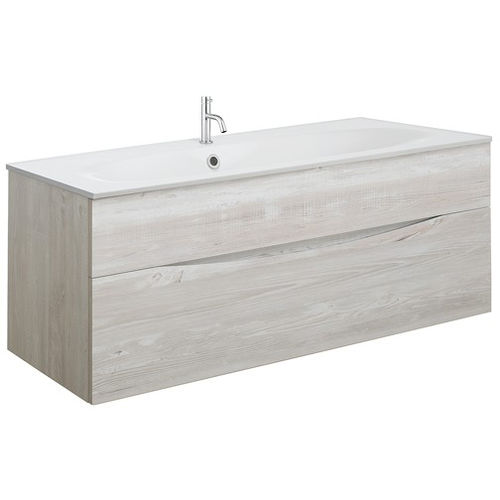 Crosswater Glide II Vanity Unit With White Cast Basin (1000mm, Nordic Oak, 1TH).