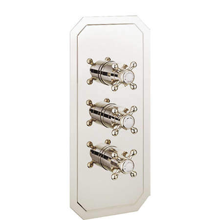 Crosswater Belgravia Crosshead 2 Outlet Shower Valve (Vertical, Nickel).