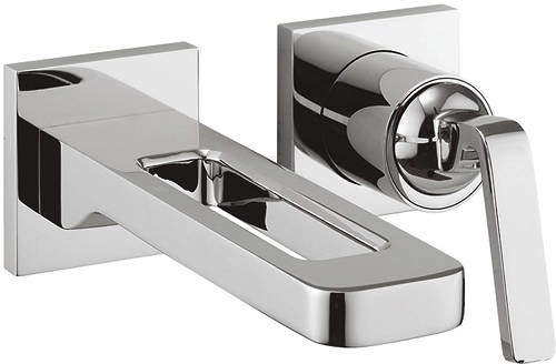 Crosswater KH Zero 1 Wall Mounted Basin Mixer Tap With Lever Handle.