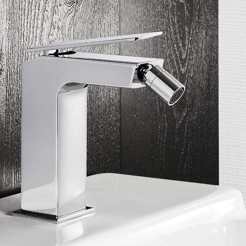 Crosswater KH Zero 3 Bidet Mixer Tap With Lever Handle & Waste (Chrome).