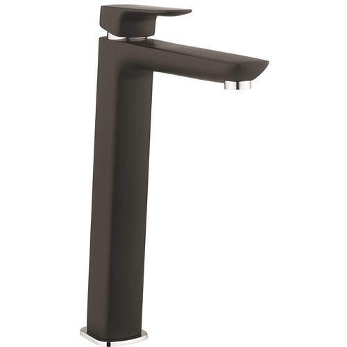 Crosswater North Tall Basin Mixer Tap (Matt Black).