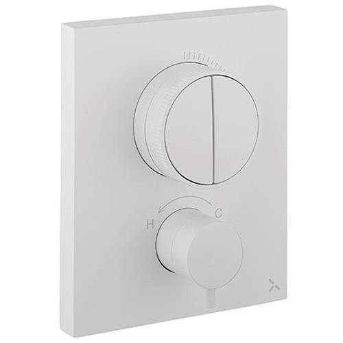 Crosswater MPRO Crossbox Push 2 Outlet Shower Valve (Matt White).