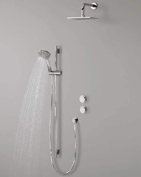 Crosswater Duo Digital Showers Rapide Pack With Slide Rail & Square Head.