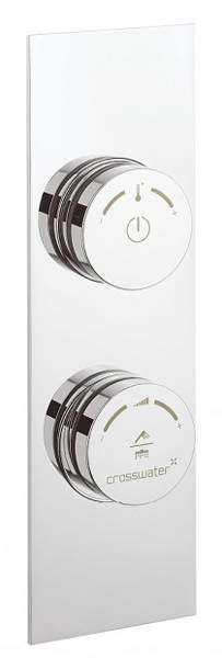 Crosswater Duo Digital Showers Kai 2 Hole Trim Plate (Chrome).