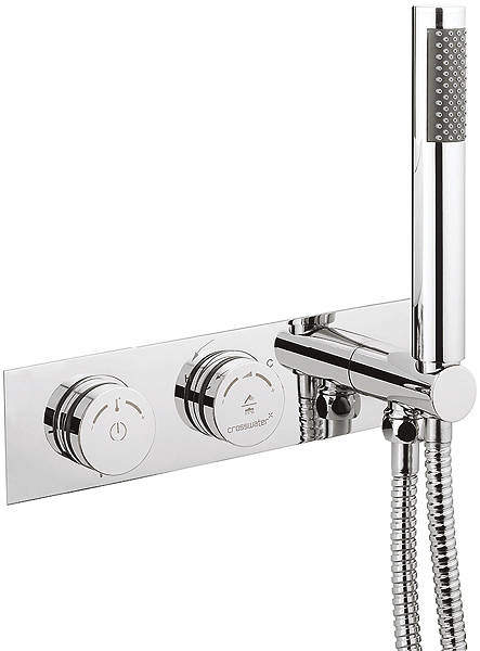 Crosswater Duo Digital Showers Square Plus Trim Set For Handset (Chrome).