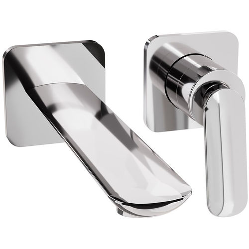 Crosswater Huck Wall Mounted Basin Mixer Tap (Chrome).