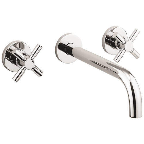 Croswater Totti II Wall Mounted Basin Mixer Tap (Chrome).