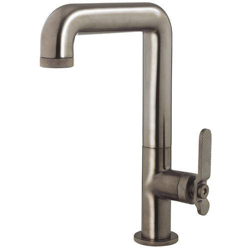 Crosswater UNION Tall Basin Mixer Tap With Lever Handle (Brushed Black).