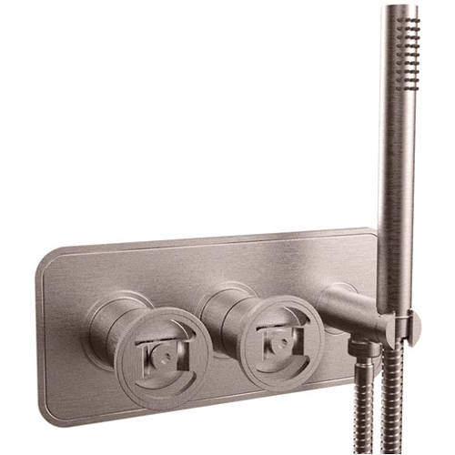 Crosswater UNION Shower Valve With Handset (2-Way, Brushed Nickel).