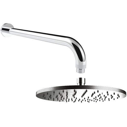 Crosswater UNION 250mm Round Shower Head & Arm (Chrome).