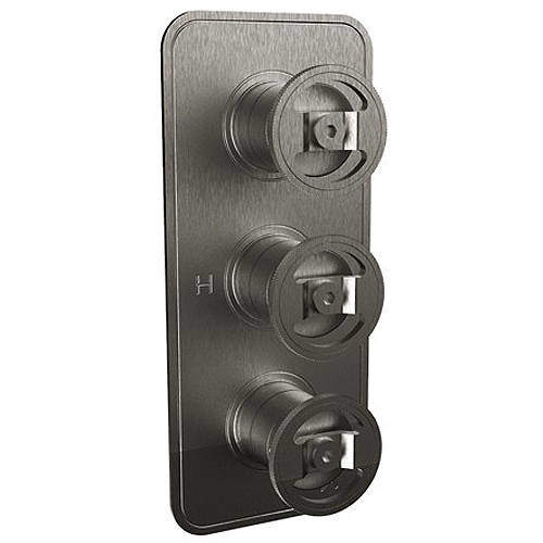 Crosswater UNION Thermostatic Shower Valve (3 Outlets, Brushed Black).