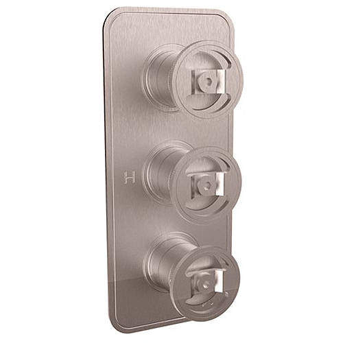 Crosswater UNION Thermostatic Shower Valve (3 Outlets, Brushed Nickel).