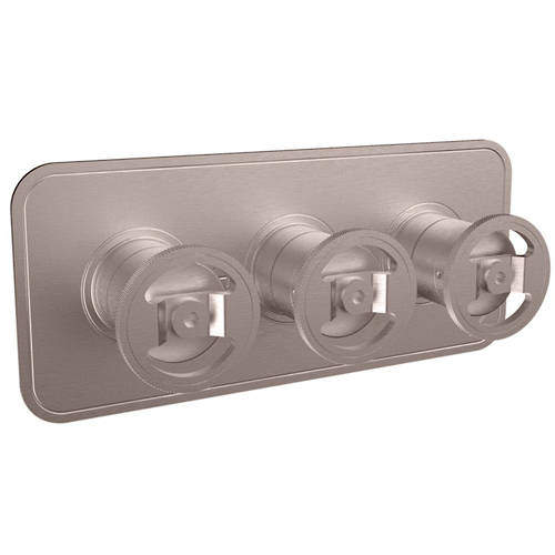 Crosswater UNION Thermostatic Shower Valve (3 Outlets, Brushed Nickel).