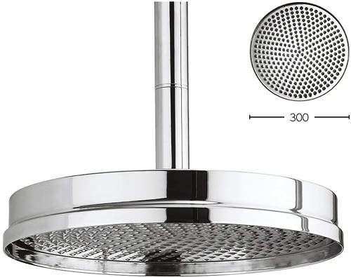 Crosswater Waldorf 300mm Round Shower Head (Chrome).