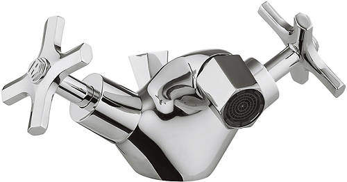 Crosswater Waldorf Bidet Mixer Tap With Crosshead Handles.