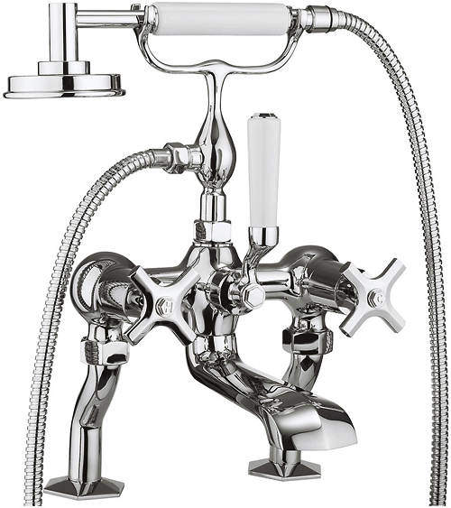 Crosswater Waldorf Bath Shower Mixer Tap With Crosshead Handles.