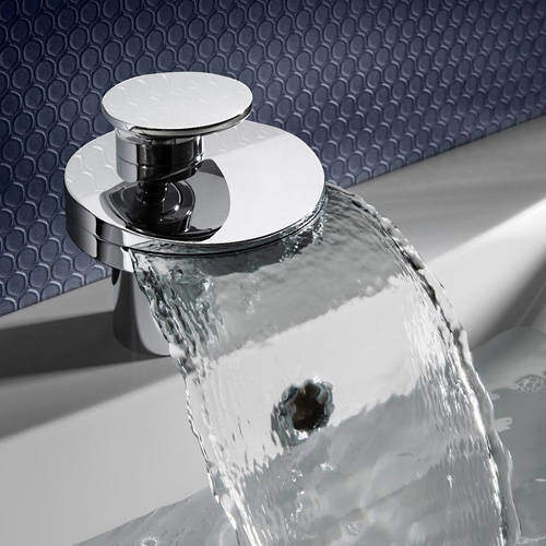 Crosswater Water Circle Waterfall Basin Mixer Tap (Chrome).