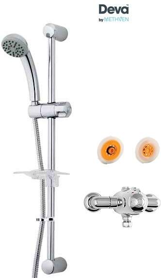 Deva Azure Exposed Thermostatic Shower Valve, Single Mode Kit & Regulator.