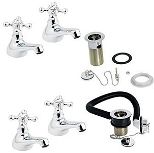 Deva Tudor Bathroom Tap Pack 1 (Chrome).