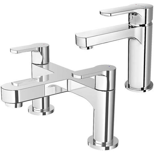 Methven Cari Basin & Bath Filler Tap Pack (Chrome).