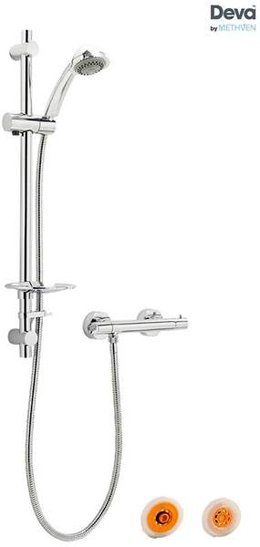 Deva Combi Thermostatic Bar Shower Valve With Multi Mode Kit & Flow Regulator.