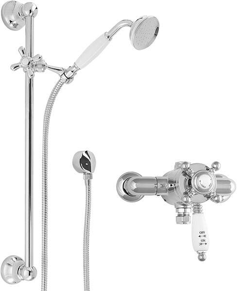 Deva Georgian TMV2 Thermostatic Exposed Shower Valve Kit (Chrome).