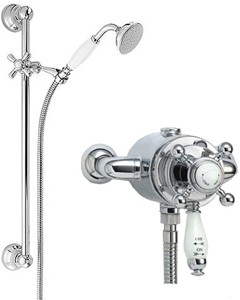 Deva Georgian Traditional Exposed Thermostatic Shower Kit (Chrome).