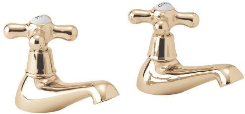 Deva Consort Bath Taps (Pair, Gold).