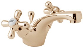 Deva Consort Mono Basin Mixer Tap With Pop Up Waste (Gold).