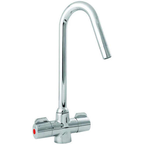 Deva Contemporary Converse Mono Sink Mixer Tap With Swivel Spout.