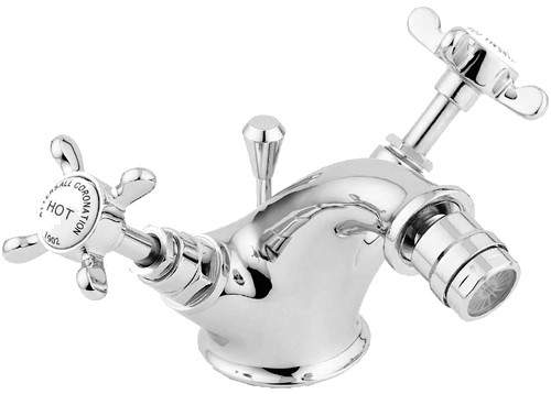 Deva Coronation Mono Bidet Mixer Tap With Pop Up Waste (Chrome).