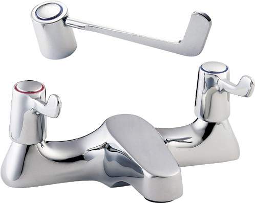 Deva Lever Action Lever Bath Filler Tap With 6" Long Handles.