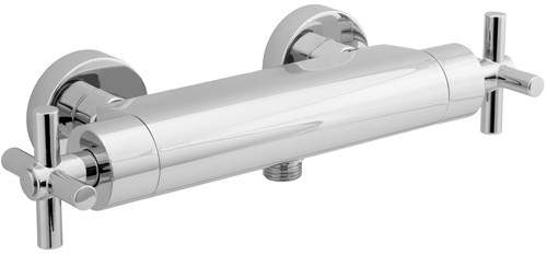 Deva Expression Thermostatic Exposed Bar Shower Valve (Chrome).