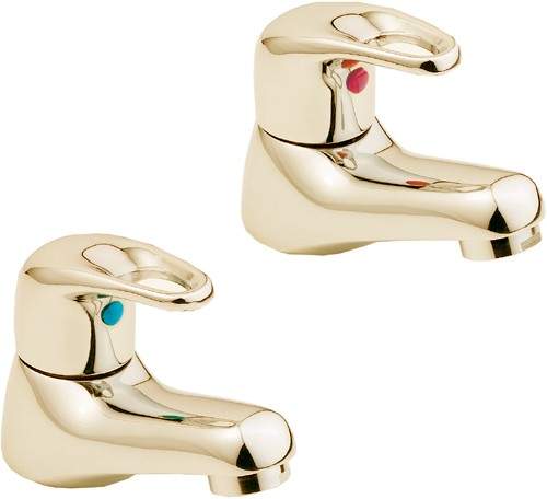 Deva Excel Basin Taps (Pair, Gold).