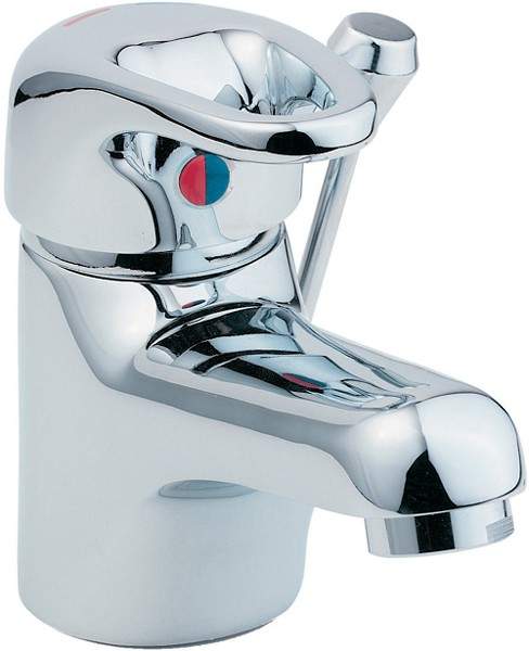 Deva Excel Mono Basin Mixer Tap With Side Pop Up Waste (Chrome).