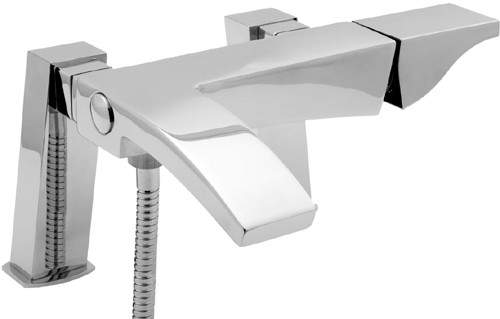 Deva Fischio Bath Shower Mixer Tap With Shower Kit (Chrome).